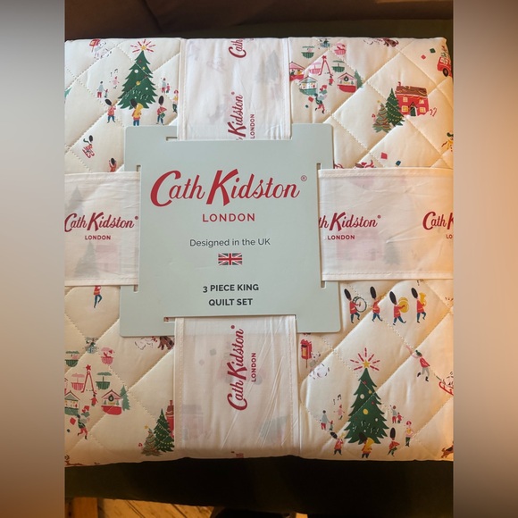 Cath Kidston Festive king size Quilt 3 piece set🎄 cute, comfy, cozy,& oh so cool - Picture 1 of 10